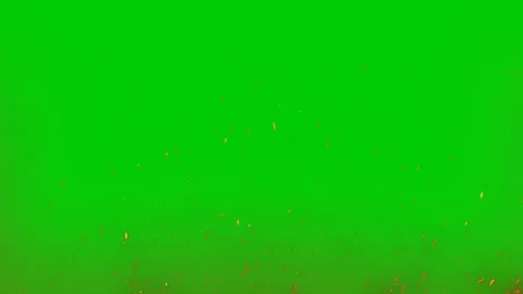 Sparks flared, embers flew from a large, smooth circle of fire. Green screen Stock Footage 145646816