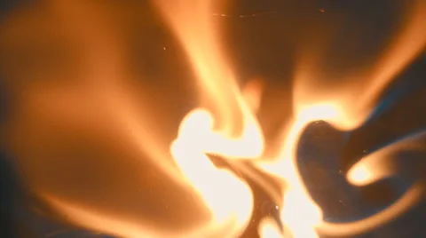 Sparks from flint from a set of survival is fall down and ignites the gasoline Stock Footage