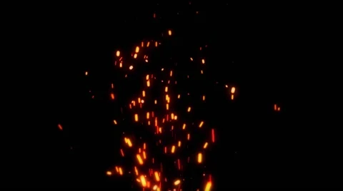 Sparks Fly Away in the Dark Video stock 67722387
