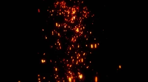 Sparks Fly Away in the Dark Stock-Footage 67724504
