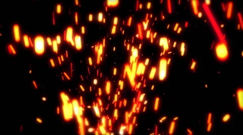 Sparks Fly Away in the Dark Stock Footage 67728069