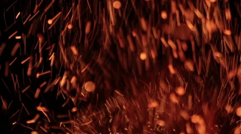 The sparks fly out of fire. Stock Footage 61191194
