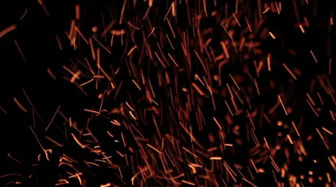 The sparks fly out of fire. Vidéo 61191204