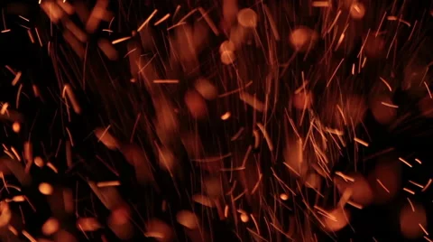 The sparks fly out of fire. Stock Footage 61191205