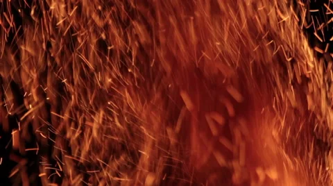 The sparks fly out of fire. Stock Footage 61191229