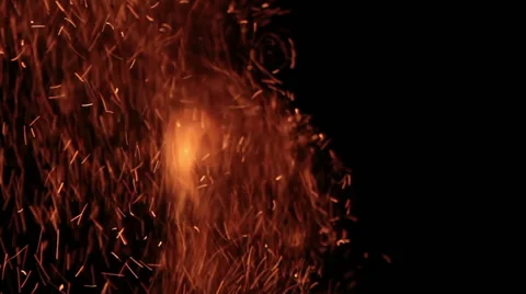 The sparks fly out of fire. Stock Footage 61191238
