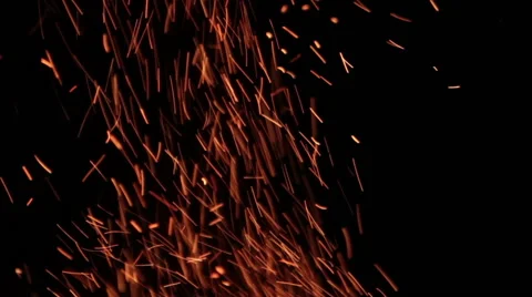 The sparks fly out of fire. Stock Footage 61191248