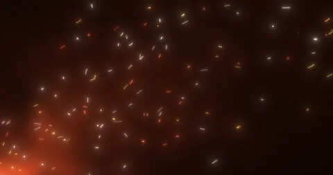 Sparks flying from the fire 43 Stock Footage 307797259