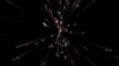 Sparks flying from one point Stock Footage 285605210