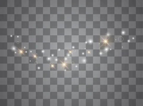 Sparks glitter special light effect. Vector sparkles on transparent backgroun Stock Illustration