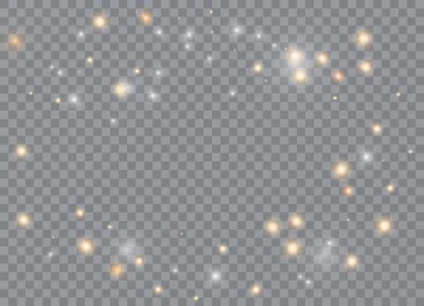Sparks glitter special light effect. Vector sparkles on transparent backgroun Stock Illustration