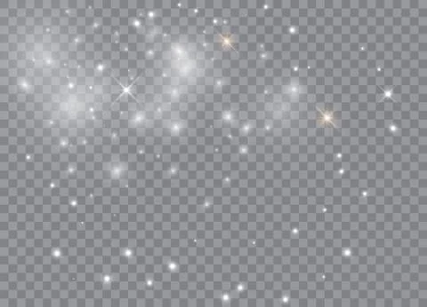 Sparks glitter special light effect. Vector sparkles on transparent backgroun Stock Illustration