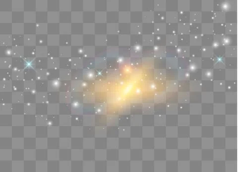 Sparks glitter special light effect. Vector sparkles on transparent backgroun Stock Illustration