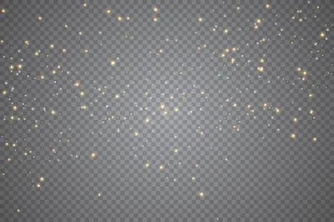 Sparks glitter special light effect. Vector sparkles on transparent backgroun Stock Illustration