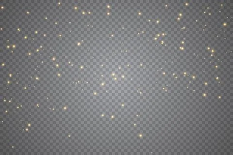 Sparks glitter special light effect. Vector sparkles on transparent backgroun Stock Illustration