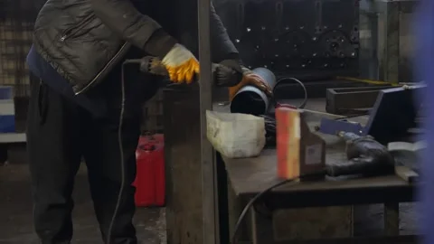 Sparks From The Grinder Stock Footage 169444119