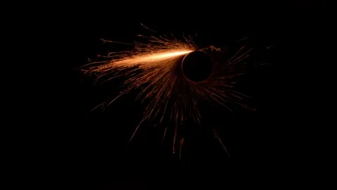 Sparks from a grinding wheel Video stock 308017308