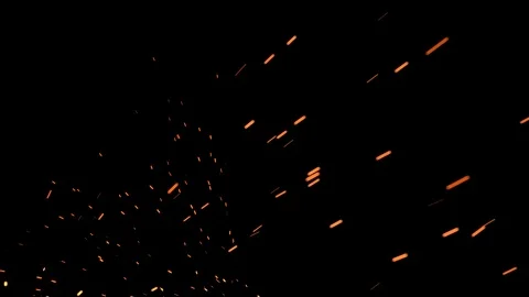 Sparks isolated on black background Video stock 113143065