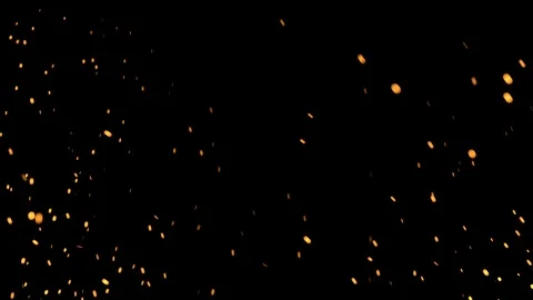 Sparks isolated on black background Video stock 113143129