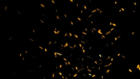 Sparks isolated on black background Video stock 113143306
