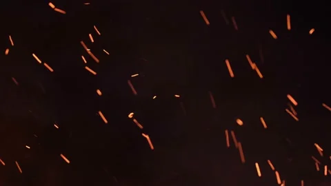 Sparks from a large fire fly up into the sky Stock-Footage 157967067