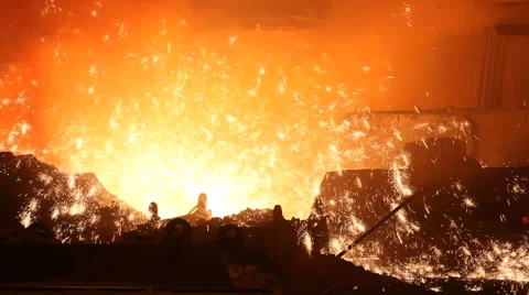 Sparks liquid metal Stock Footage 48342109