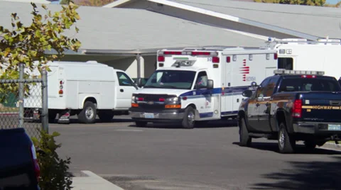 Sparks Middle School Shooting 10-21-13, Crime Scene Investigators Stock Footage