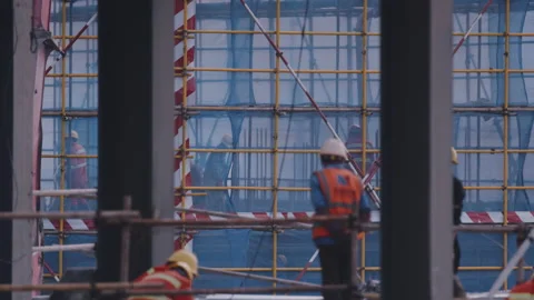 Sparks Rain Down Onto Construction Site Видео 224330424