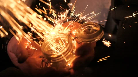 Sparks in a smithy Stock Footage 103875485