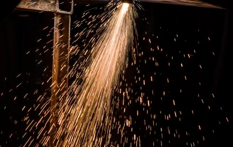 Sparks from Welding Stock Photos