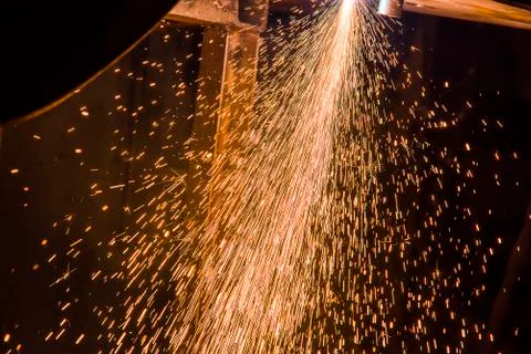 Sparks from Welding Stock Photos