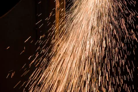Sparks from Welding Stock Photos
