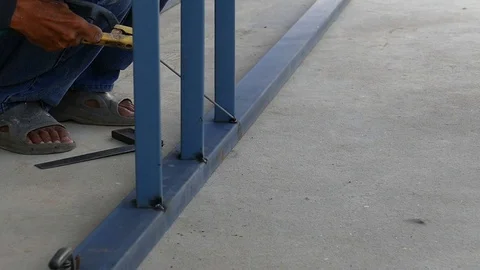 Sparks from welding work ,slow motion Stock Footage 71120101