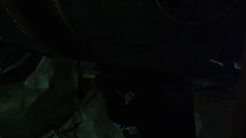 Sparks from working man Stock-Footage 123780862