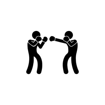 Sparring boxers icon. Elements of fighting icon. Premium quality graphic design イラスト素材