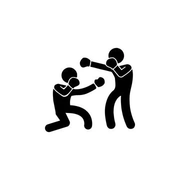 Sparring boxers icon. Elements of fighting icon. Premium quality graphic design Illustrazione stock