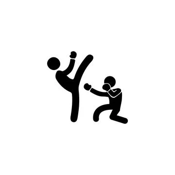 Sparring fighters icon. Elements of fighting icon. Premium quality graphic Stock Illustration