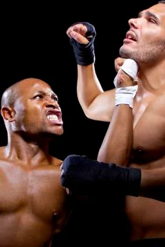 Sparring Fighters Stock Photos