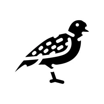 Sparrow bird glyph icon vector illustration Stock Illustration
