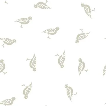 Sparrow bird glyph vector seamless pattern Stockillustratie