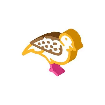 Sparrow bird isometric icon vector illustration Illustrazione stock