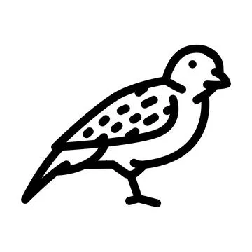 Sparrow bird line icon vector illustration Stock Illustration