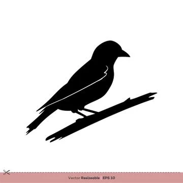 Sparrow - Bird Silhouette Vector Logo Template Illustration Design. Vector EPS 1 Stock Illustration