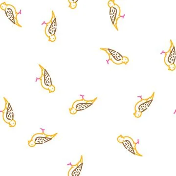Sparrow bird vector seamless pattern イラスト素材