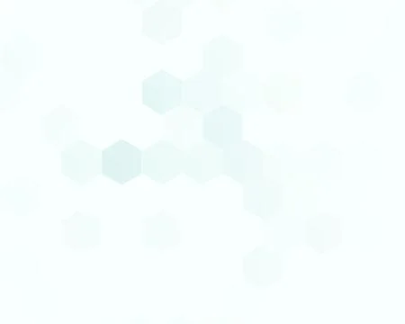 A sparse arrangement of pale aqua hexagons brings a clean, tranquil atmosph.. Ilustração Stock