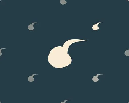 A sparse arrangement of stylized musical notes floats across a deep blue fi.. Illustrazione stock
