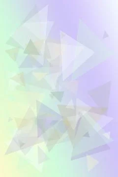 A sparse constellation of translucent triangles drifts over pale purple ton.. Ilustração Stock