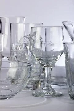 Sparse Glassware Backlit Stock Photos