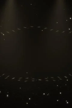 Sparse gold flecks and short curved light streaks frame a broad dark center.. Иллюстрация
