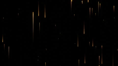 Sparse Golden Falling Light Streaks on Black Loop Stock Footage 344590150